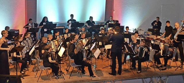 Gemeinsam spielten die Akkordeonisten aus Endingen und  Herbolzheim gro auf.  | Foto: Jrg Schimanski