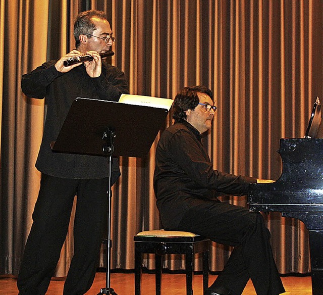 Gianluigi Durando und Luigi Stillo spielen Fltensonaten des 20. Jahrhunderts.  | Foto: Karig
