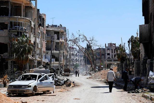 Pläne für den Wiederaufbau: Assad will Flüchtlinge enteignen