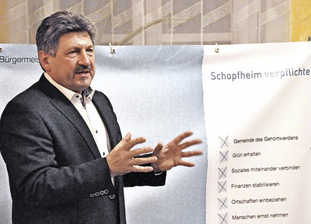 Roland Matzker, Vorsitzender der Schop...ktivitten im Brgermeisterwahlkampf.   | Foto: Nicolai Kapitz
