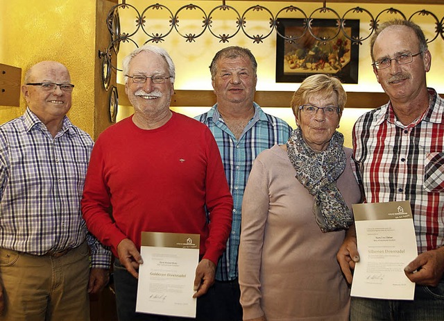 Ehrungen fr treue Mitglieder: Vorsitz...ch Wurth, Gabi Ehret und Uwe Grtner.   | Foto: Heidi Fssel