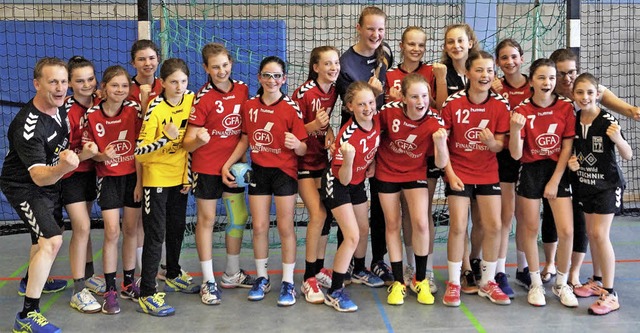 Geschafft: Die D-Handballerinnen des T...den sdbadischen Meistertitel geholt.   | Foto: Schnabl