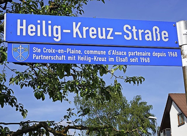 In Merdingen ist eine Strae nach dem elsssischen Partnerort  benannt.   | Foto: Julius Steckmeister