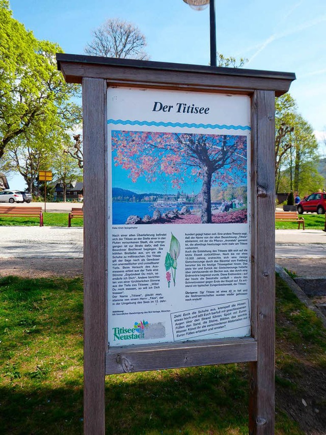 Die einzig verbliebene Tafel steht an eder Seestrae.   | Foto: Peter Stellmach