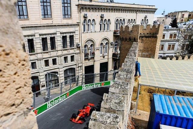 Der enge Formel-1-Kurs von Baku fordert die Piloten heraus