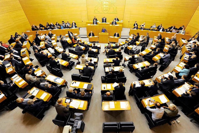 Der Plenarsaal des Landtags in Stuttgart  | Foto: Bernd Weibrod