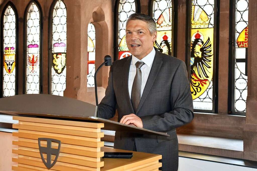 Finanzbürgermeister Stefan Breiter (CD...g durch den OB-Kandidaten Martin Horn.  | Foto: Thomas Kunz