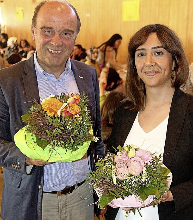 Brgermeister Dieter Schneckenburger u..., Vizekonsulin der Trkei in Karlsruhe  | Foto: Horst David