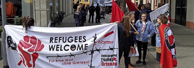 Das &#8222;Bndnis Aufstehen gegen Ras...rechtsextremen  Identitren Bewegung.   | Foto: Helmut Seller