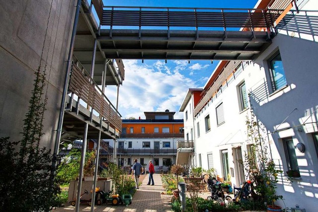 Fnf Huser, ein Innenhof und 72 Menschen: das Quartier Ramie in Emmendingen  | Foto: Patrik Mller