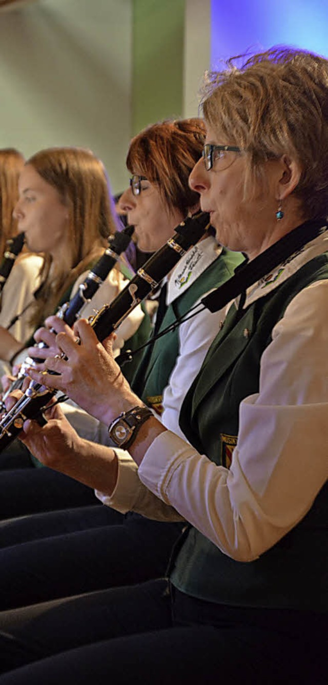 Musikerinnen des Musikvereins Harmonie und Freundschaft.  | Foto: Benedikt Sommer