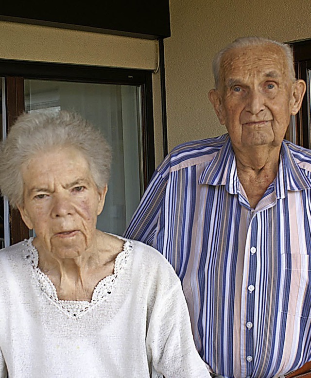 Eiserne Hochzeit: Seit 65 Jahren sind Aloisia und Alfred Schneider verheiratet.   | Foto: Probst