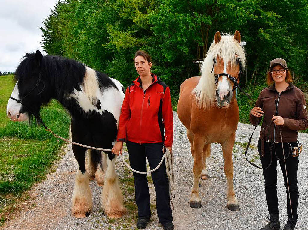 Auch Corinna Paul und Damaris Bont waren mit ihren Pferden an der Krailoch-Htte unterwegs