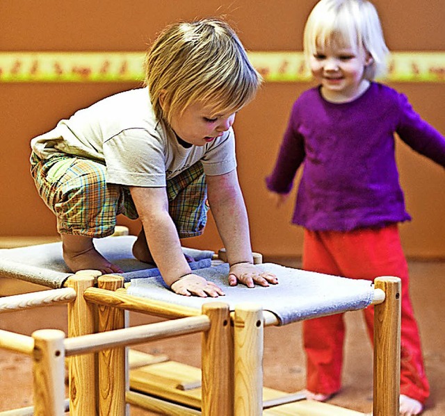 Nach oben klettern sollen die Kindergartengebhren  um vier Prozent.   | Foto: Patrick Pleul (dpa)