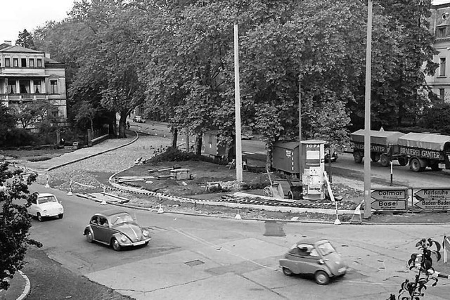 Die Aufnahme vom 6. Mai 1961 zeigt die...e, die nach links aus dem Bild fhrt.  | Foto: Willy Pragher, Landesarchiv Baden Wrttemberg, W134 Nr.048443a
