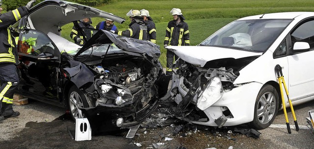 Bei einem Frontalzusammensto auf der ...m Mittwochnachmittag schwer verletzt.   | Foto: Wolfgang Knstle