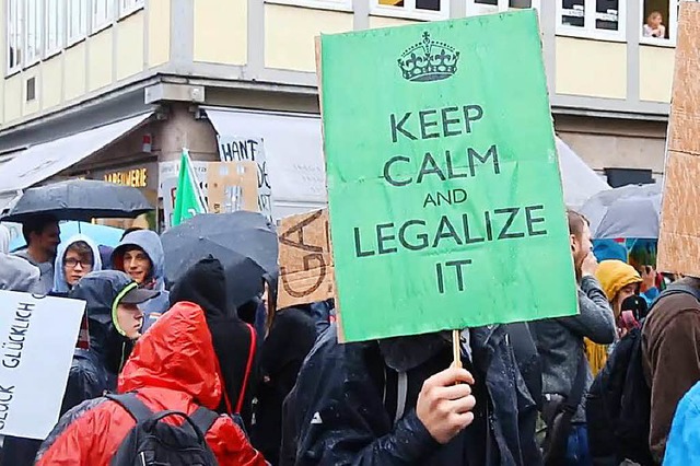 Beim Global Marijuana March in Freiburg 2017.  | Foto: Felix Klingel