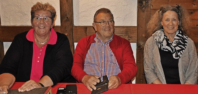Vorsitzender Max Gromann, Schriftfhre...h auf die 45 Jahrfeiern zur Jumelage.   | Foto: Ursula Ortlieb