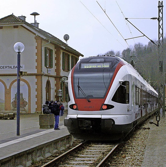 Die Regio-S-Bahn bis Kandern bleibt klares Ziel.  | Foto: Fotomontage: privat