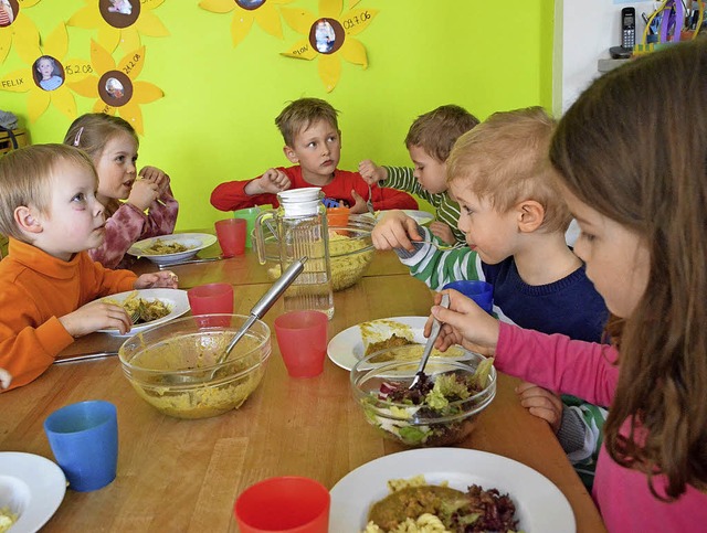 Das Mittagessen, hier im &#8222;Kinder...ner Block der Betreuung buchbar sein.   | Foto: Barbara Ruda (Archiv)/Peter Gerigk