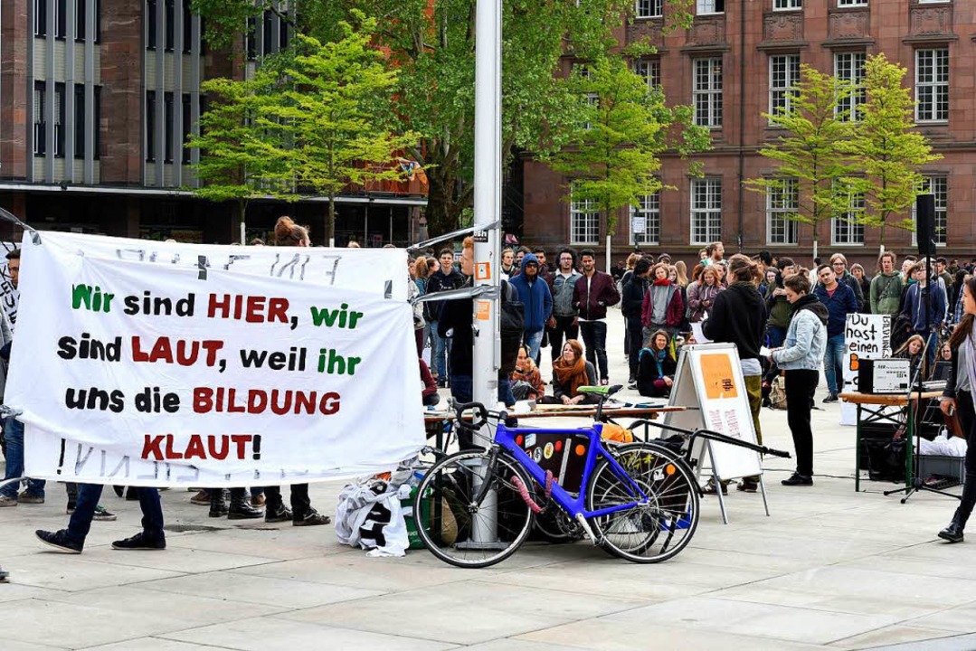 Kundgebung gegen Studiengebühren in Freiburg  | Foto: Thomas Kunz