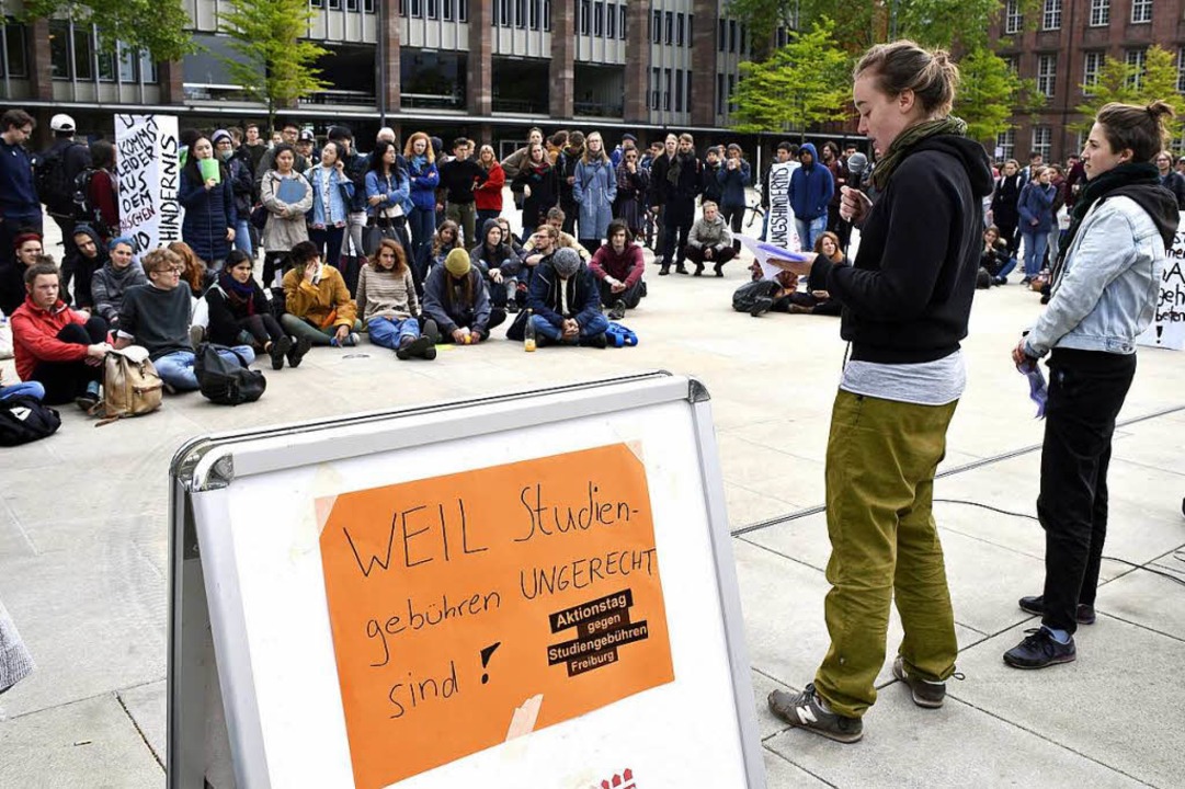 Kundgebung gegen Studiengebühren in Freiburg  | Foto: Thomas Kunz