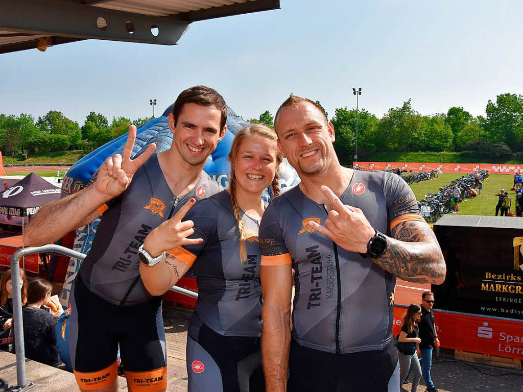 Teilnehmer und Veranstalter zeigten sich zufrieden mit dem 10. Rheinfelder Triathlon.