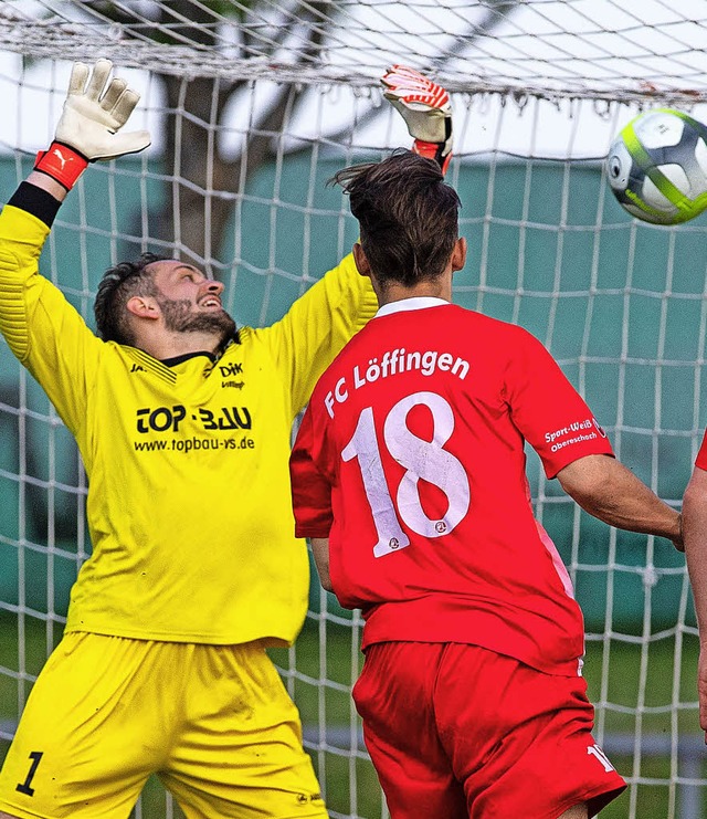 Der Lffinger Kevin Hoheisel erzielte ... 3:2-Fhrung gegen die DJK Villingen.   | Foto: scheu