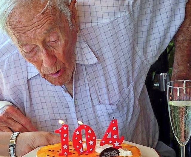 David Goodall an seinem 104. Geburtstag   | Foto: dpa