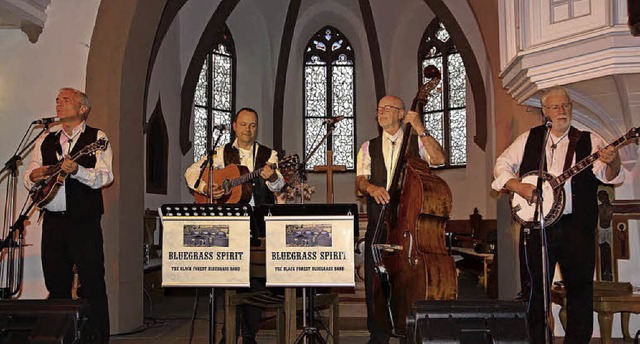 Bluegrass Spirit mit (von links) Marku...orgte fr inspirierende Unterhaltung.   | Foto: Isabella Brand