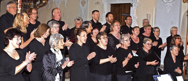 Der Gospelchor All2gether begeisterte beim Konzert in Herbolzheim.  | Foto: Michael Haberer