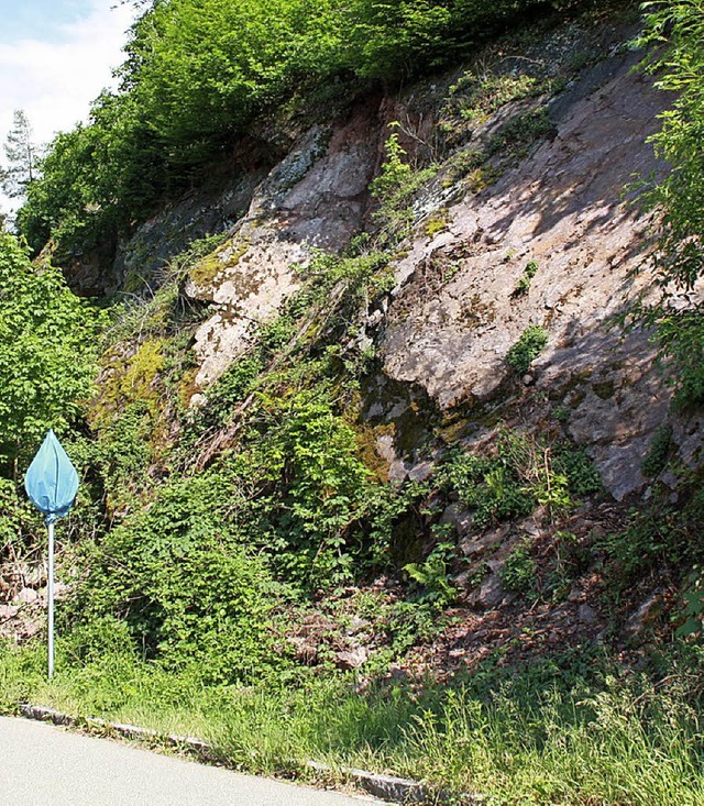 Diese Felskante am Gnnenbacher Weg wird gesichert.  | Foto: GSL