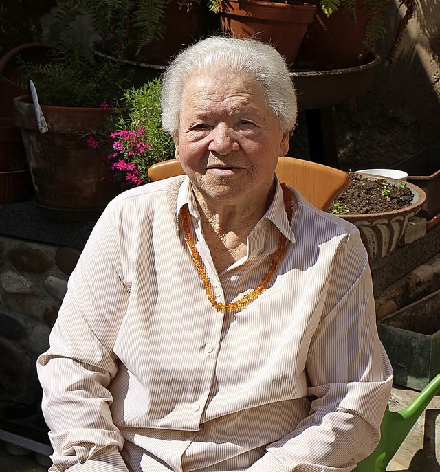 90 Jahre alt: Erna Melcher  | Foto: Helmut Hassler