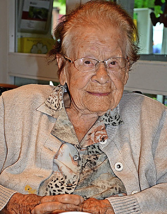 Alma Jehle wird am Montag 103 Jahre alt.  | Foto: Christiane weishaupt