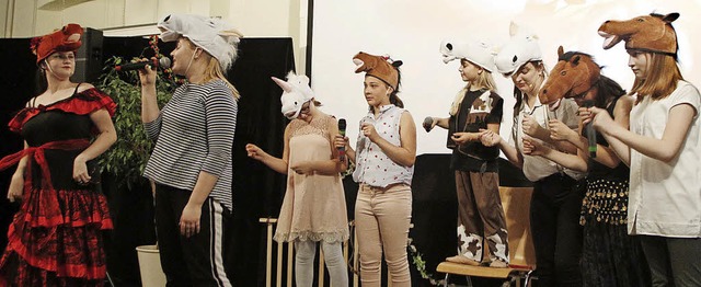 Ein Musical rund um Pferde hat die Musikschule Musikum mit Erfolg  aufgefhrt.   | Foto: Heidi Fssel
