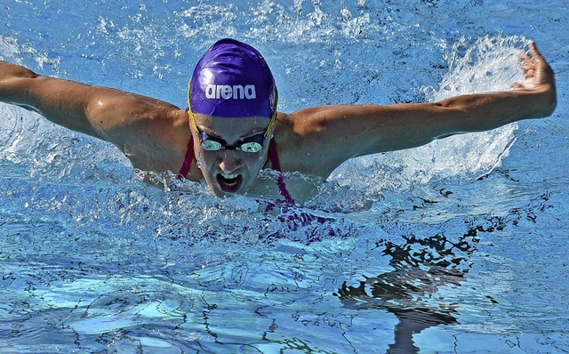 Auch passionierte Schwimmer, wie Anja ...bsolvierte gleich mal 1,5 Kilometer.    | Foto: Heinz Vollmar
