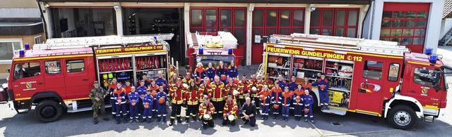 Gruppenbild von der 24-Stunden-Aktion des Feuerwehrnachwuchses in Gundelfingen   | Foto: Privat