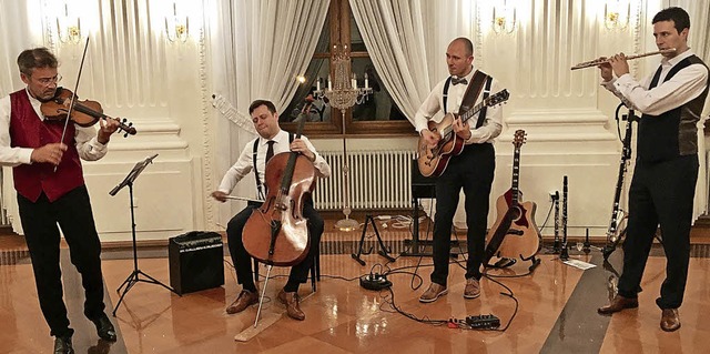 Das Quartett &#8222;Passo avanti&#8220; im Festsaal des Kollegs  | Foto: Michael Neymeyer