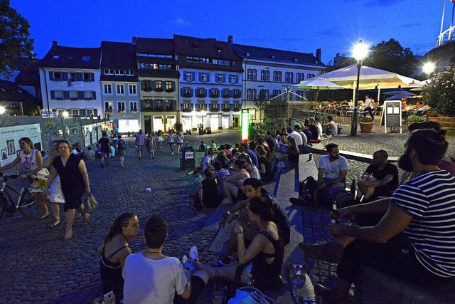 Hier fhlen sich viele Menschen wohl: ...ustinerplatz in Freiburg. (Archivfoto)  | Foto: Michael Bamberger