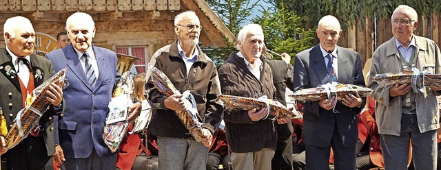 Ohne sie gbe es keine Trachtenkapelle...ntert, Karl Gntert und Benno Bhler.  | Foto: Werner Steinhart