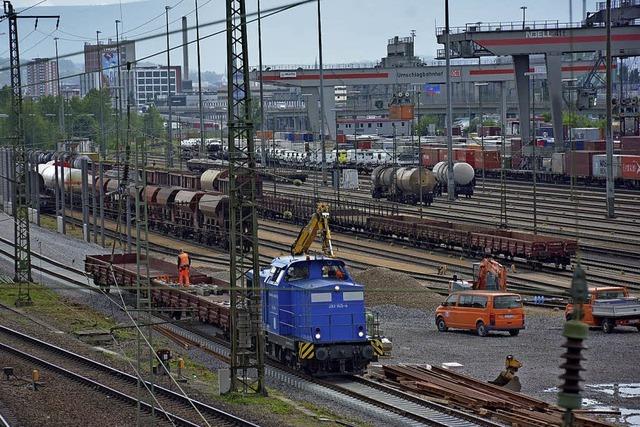 Neue Gleise und neue Abstellanlage fr Badischen Rangierbahnhof