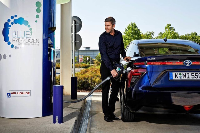 Noch ist das Netz an Wasserstofftankstellen sehr dnn.   | Foto: Harald Dawo/Toyota