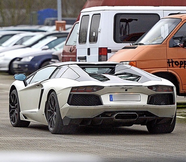 Wieses Lamborghini, als die Polizei ihn 2017  konfiszierte.   | Foto: dpa