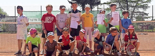 Der Nachwuchs des Tennisclubs Bonndorf... Form, die Erfolge bleiben nicht aus.   | Foto: TC Bonndorf