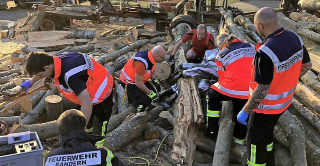 <BZ-FotoAnlauf>Feuerwehr Kandern:</BZ-...annahme fr die Kanderner Ersthelfer.   | Foto: Privat