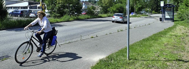 Die bisherige Radverkehrsfhrung hat l...adtplanungsamt einige Schwachstellen.   | Foto: Wolfgang Knstle