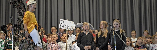 Am Konzert der Grundschule Binzen nahmen 120 Kinder teil.  | Foto: OUK