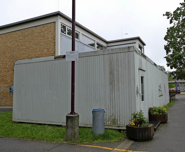 Klassenzimmer in Containern gibt es in der Julius-Leber-Schule.  | Foto: Saskia Rohleder