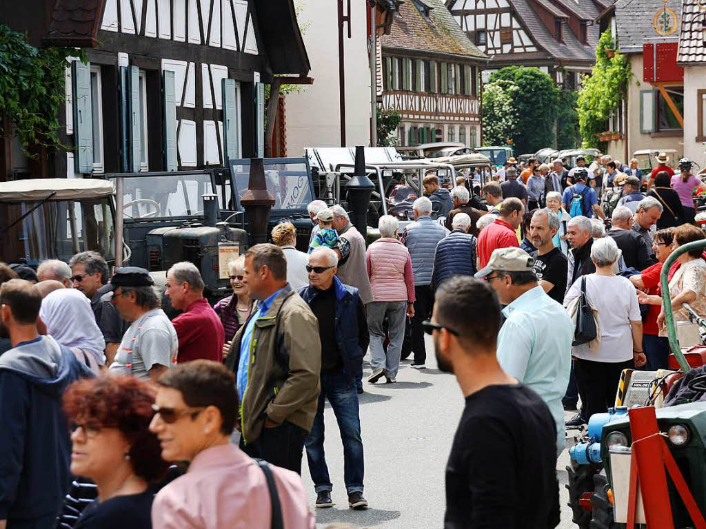 Die Oldtimerschlepper lockten Hunderte von Besuchern nach Bahlingen.