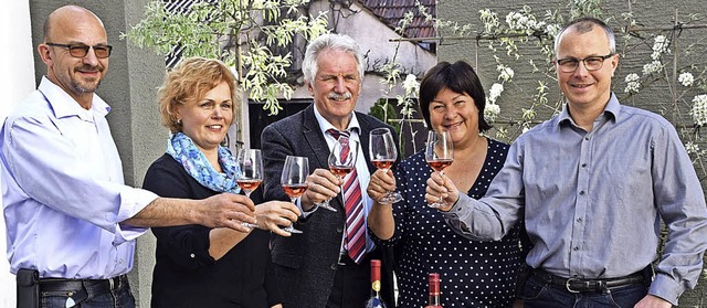 Die Vertreter der Buchholzer Weingter...&#8222;Waldkircher Weinkultur&#8220;.   | Foto: Bleyer